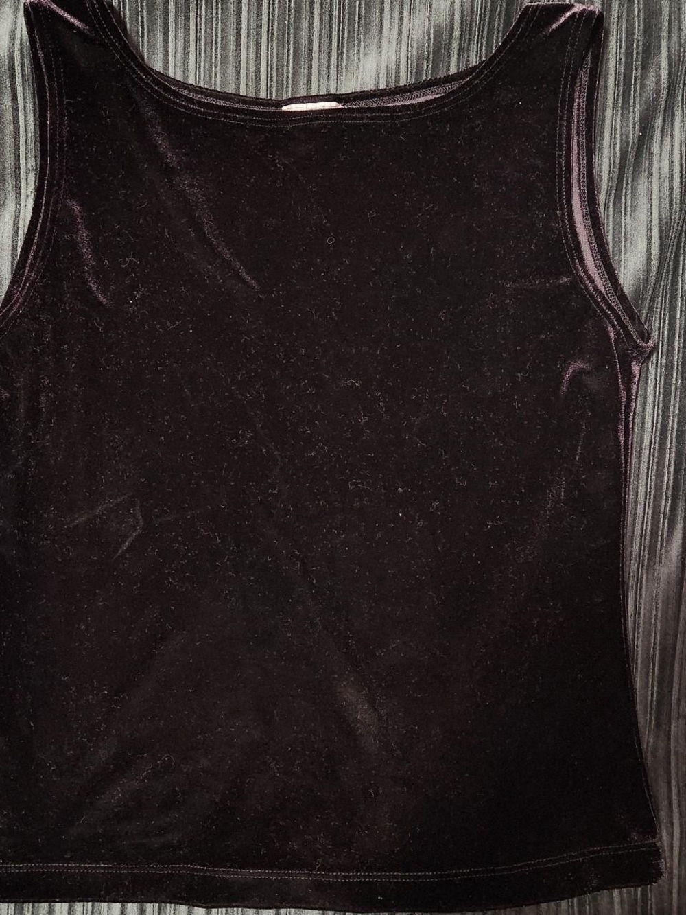 Charlotte Russe Black Velvet Tank Top